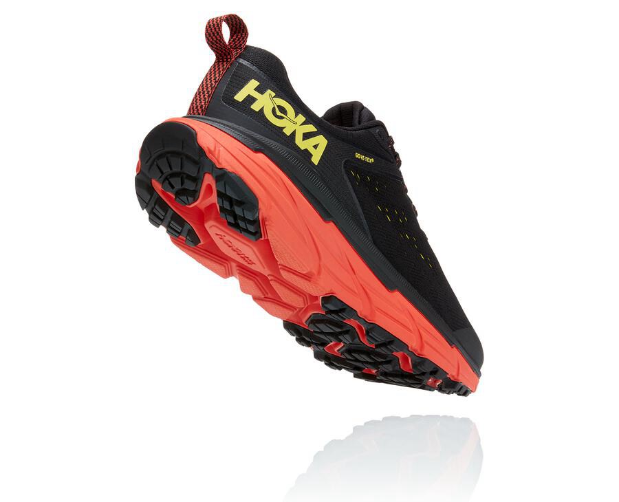 Tenis Hoka One One Trail Hombre Negros/Rojos - Challenger Atr 6 Gore-Tex - NXAY40831